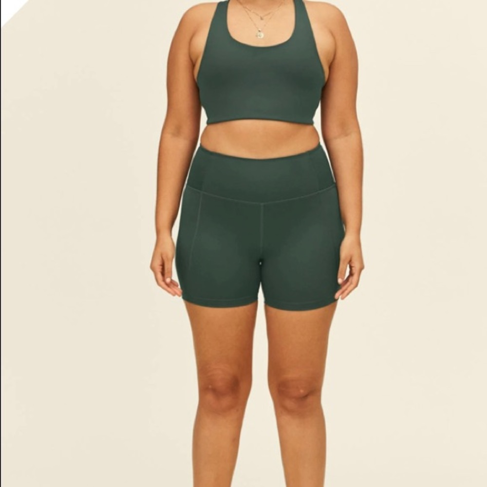 Girlfriend Collective Moss High Rise Run Shorts